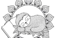 sloth printable coloring pages