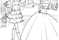 barbie ballerina coloring page