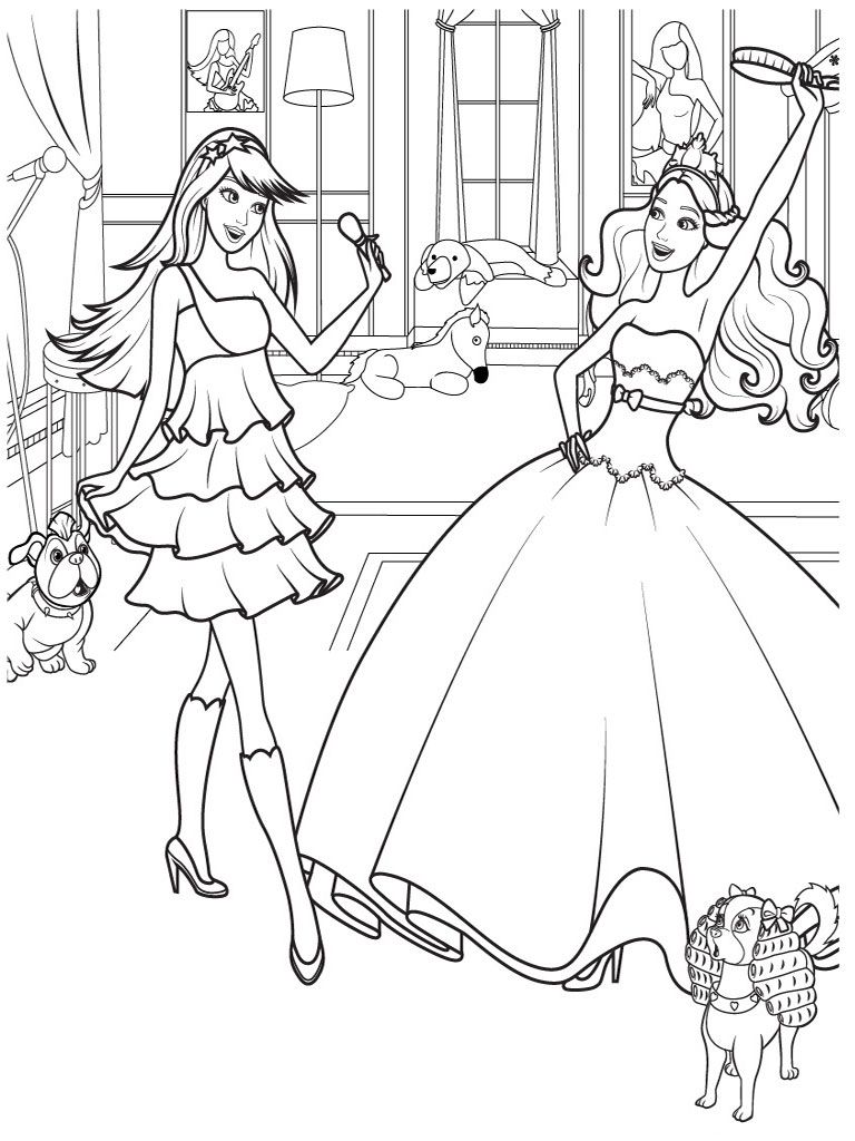 barbie ballerina coloring page