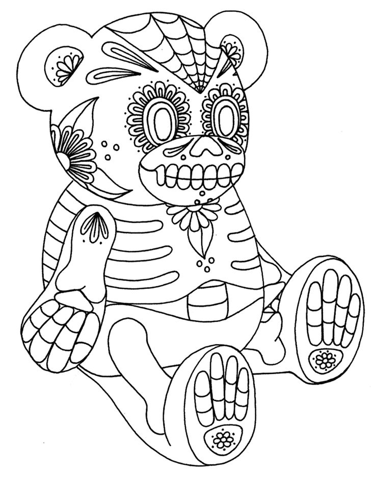 Free Printable Day of the Dead Coloring Pages - Best Coloring Pages For