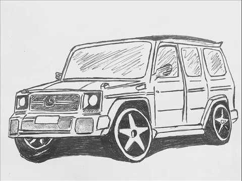 mercedes g wagon coloring page