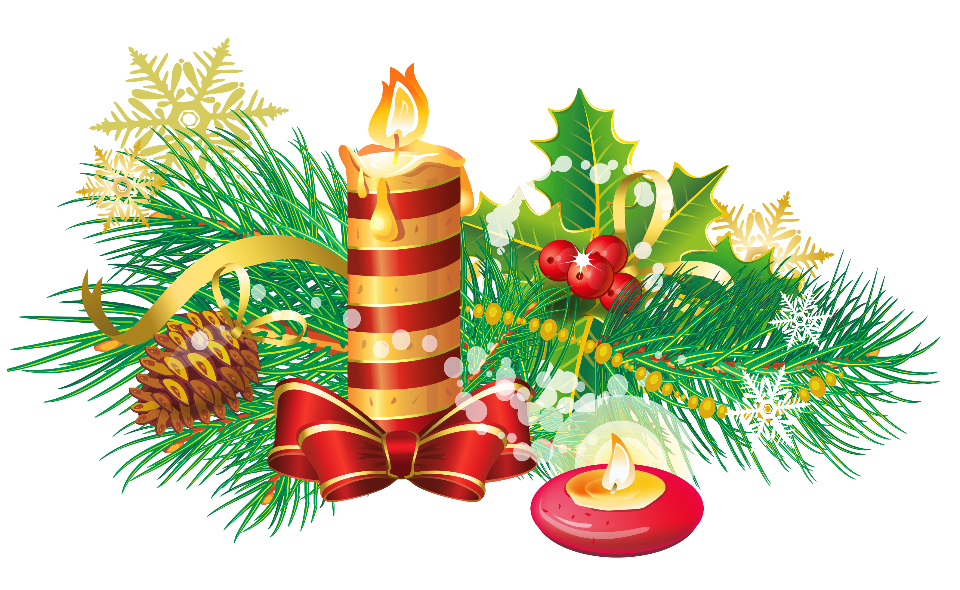 Christmas decoration Candle Clip art - Transparent Christmas Candle PNG