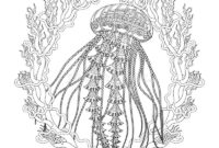 jellyfish coloring page for adults