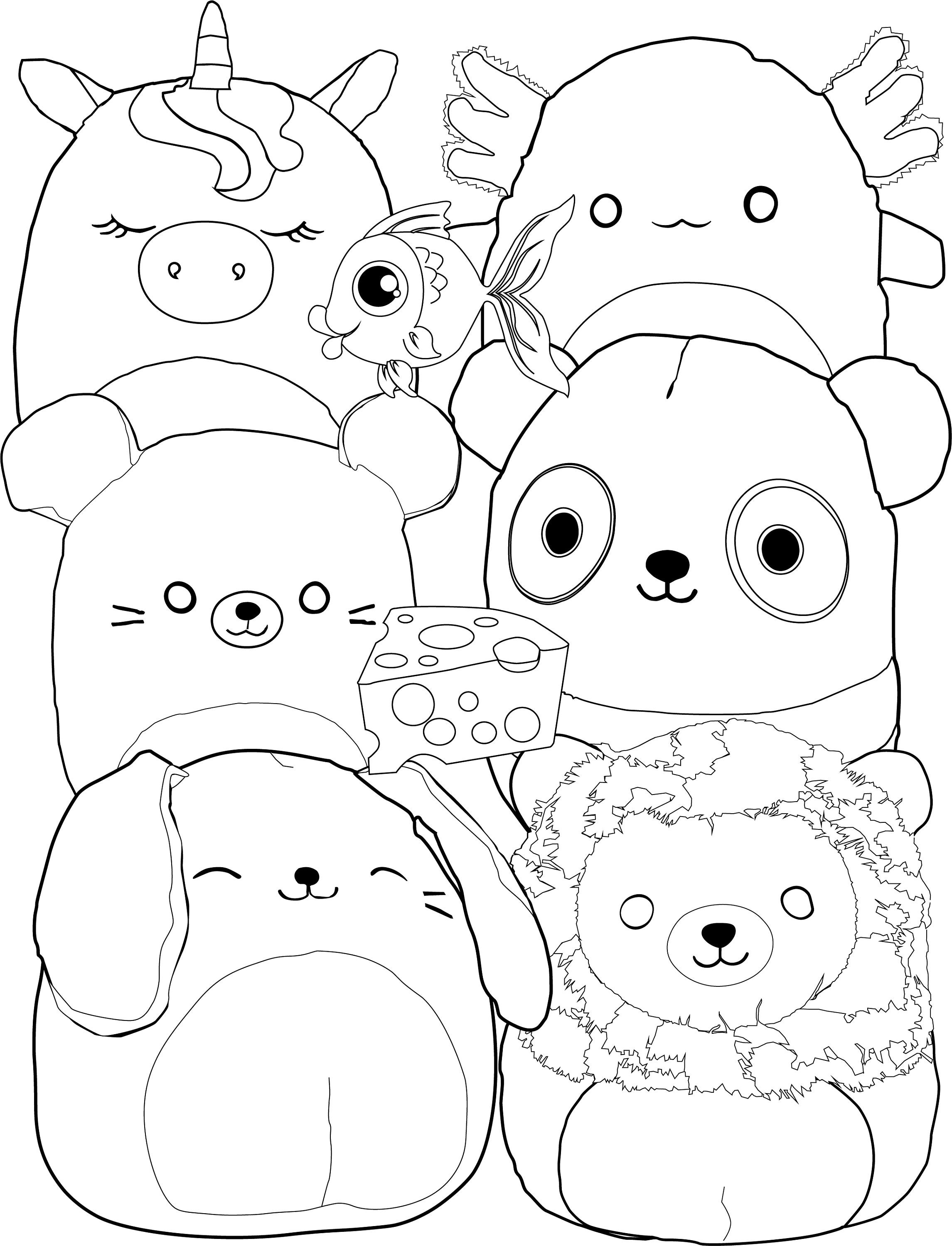 Squishies Coloring Pages Printable