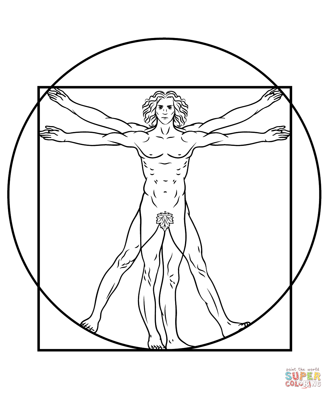 leonardo da vinci coloring pages