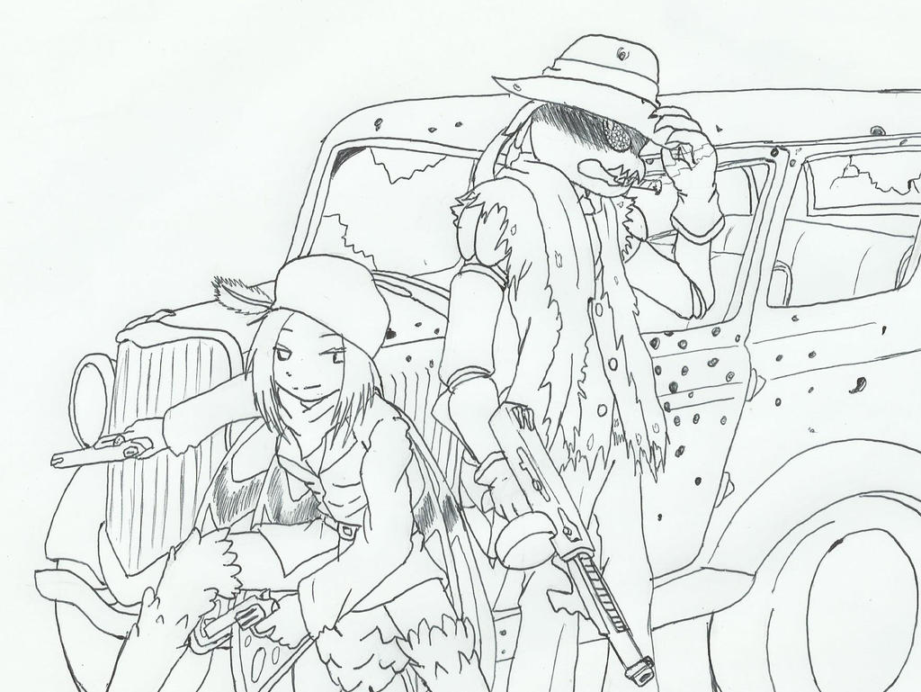 bonnie and clyde coloring pages