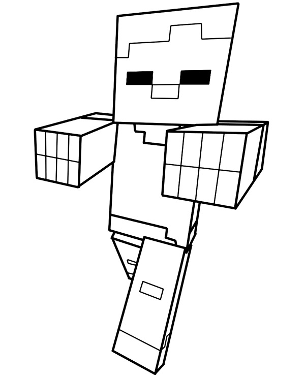 Minecraft Zombie coloring page, sheet - Topcoloringpages.net