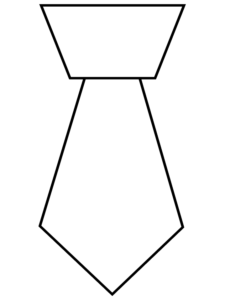 neck tie coloring page