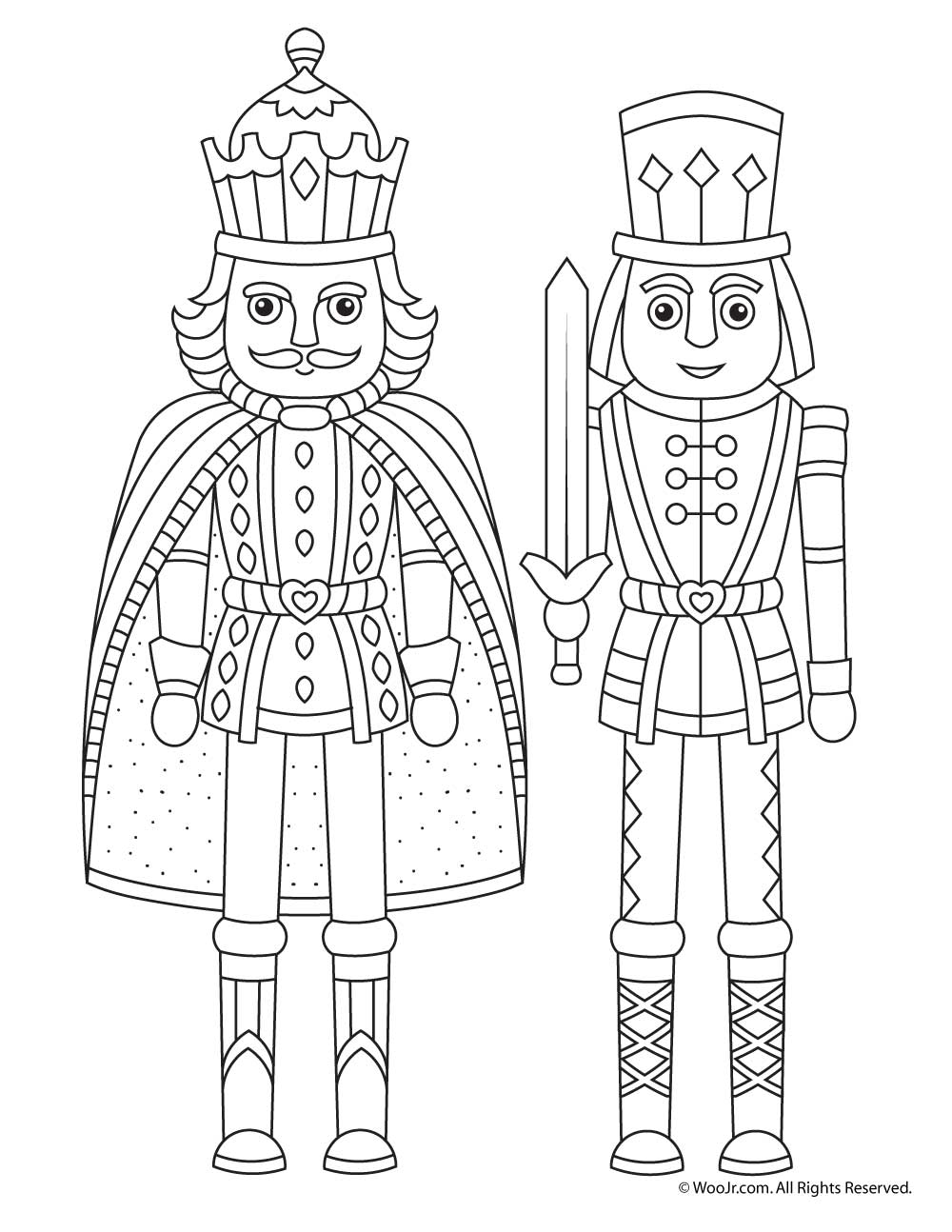 Nutcracker Christmas Coloring Page | Woo! Jr. Kids Activities