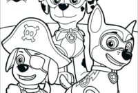 paw patrol tracker coloring page