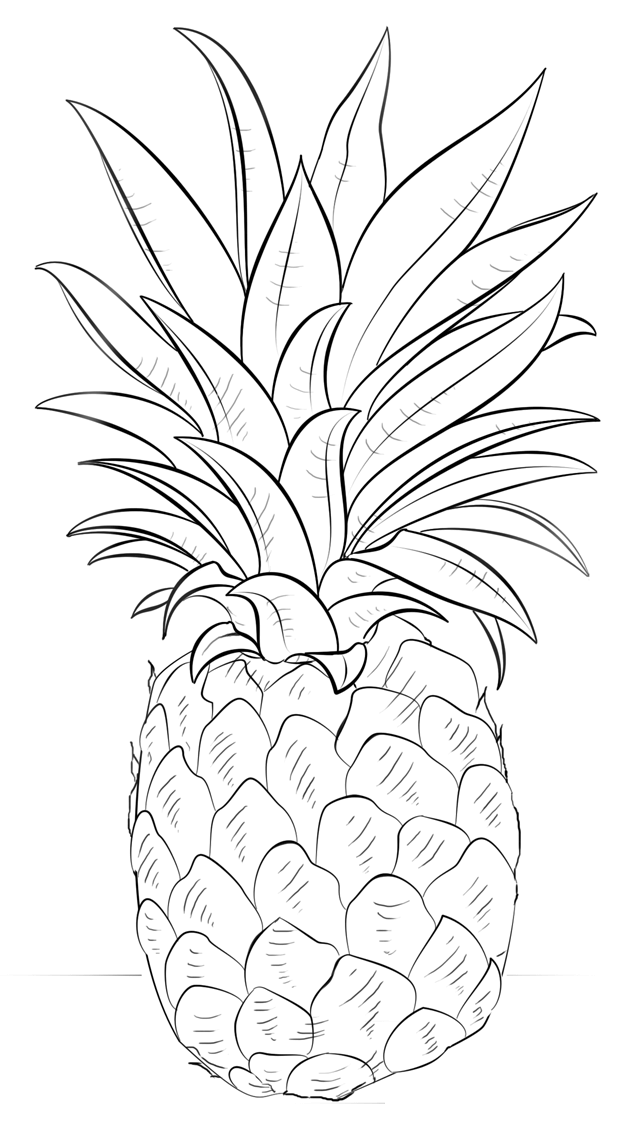 cute pineapple coloring pages