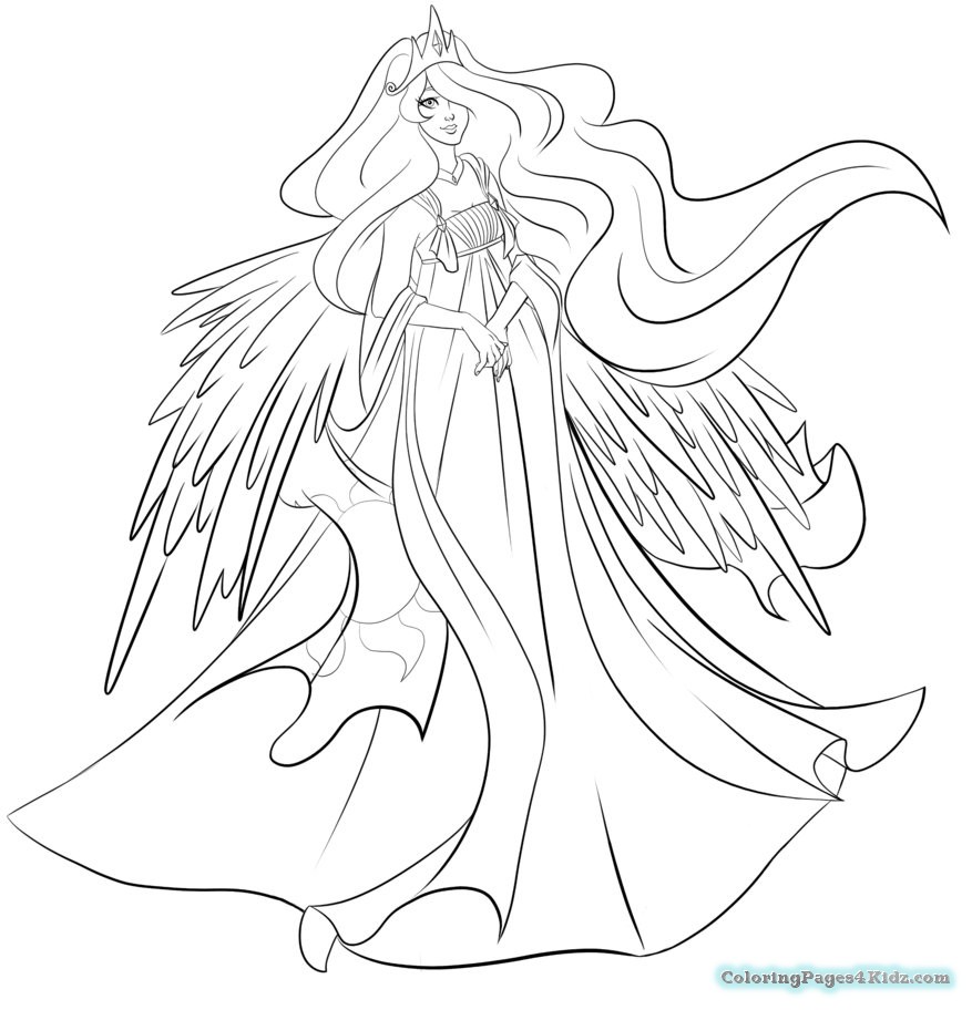 my little pony coloring pages princess celestia and luna