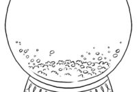 snow globe coloring page