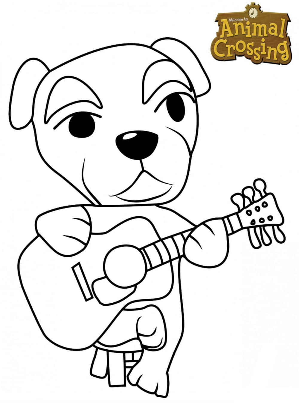 printable animal crossing coloring pages