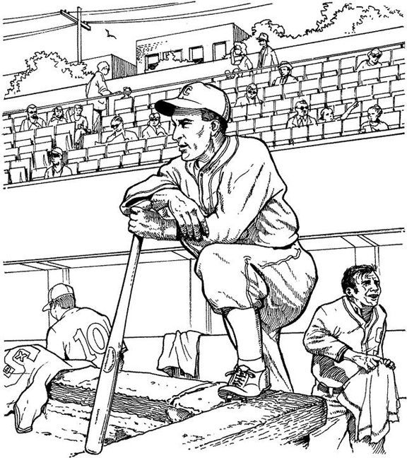 baseball coloring pages for adults