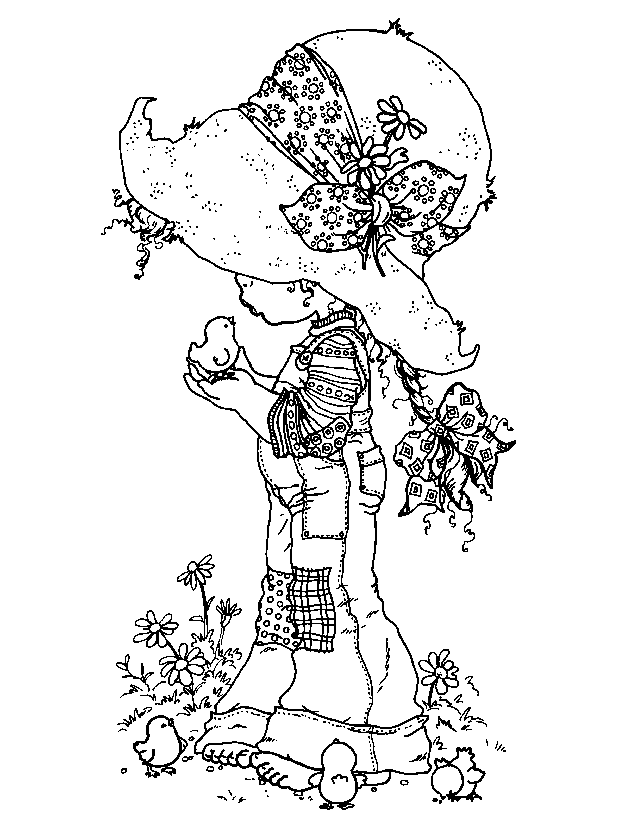 holly hobbie coloring pages