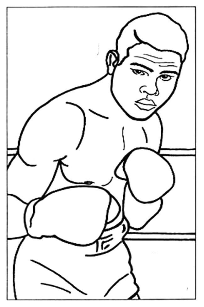 coloring pages boxing