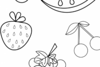 summer fruit coloring pages