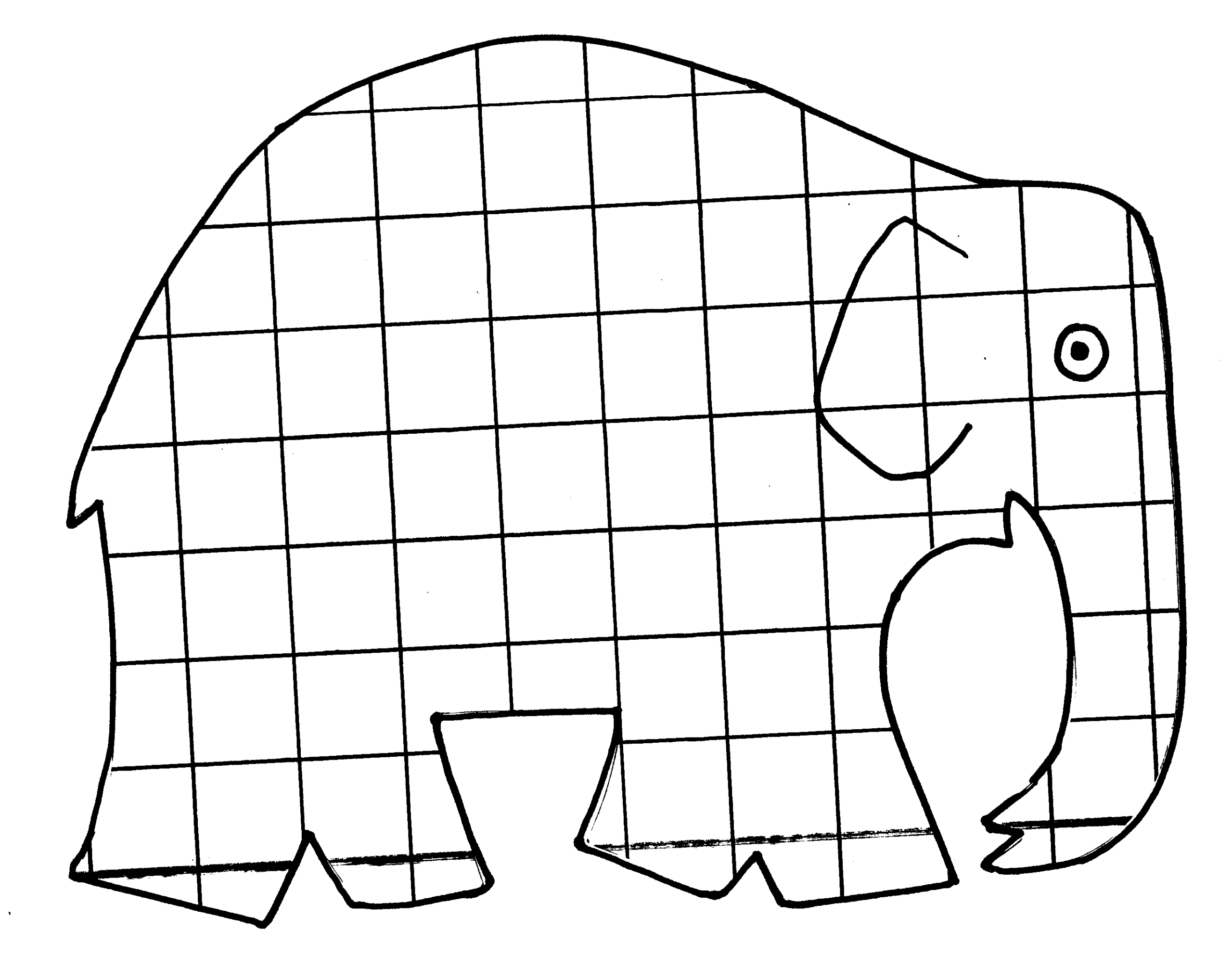 elmer coloring page