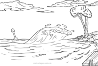 tsunami coloring pages