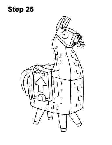 fortnite llama coloring pages