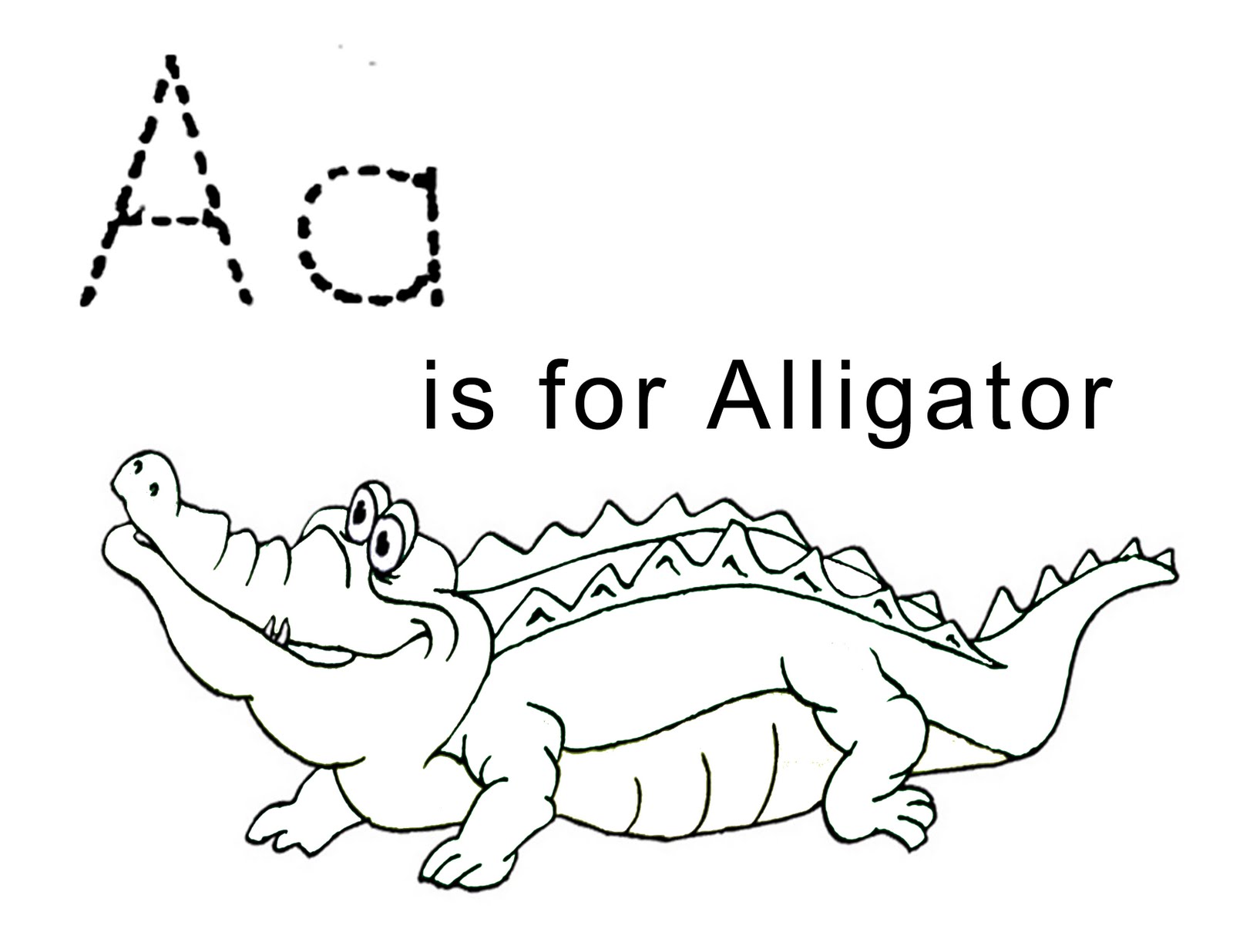 alligator color pages