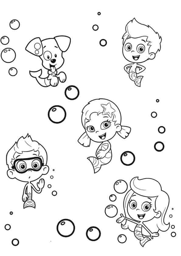 25 Free Printable Bubble Guppies Coloring Pages