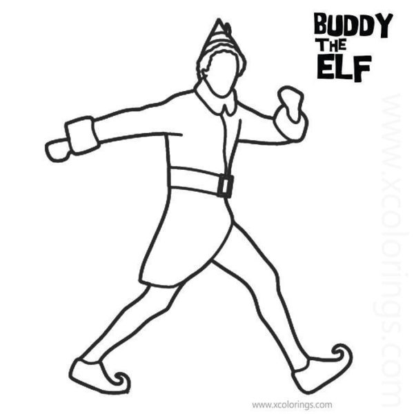 buddy the elf coloring page