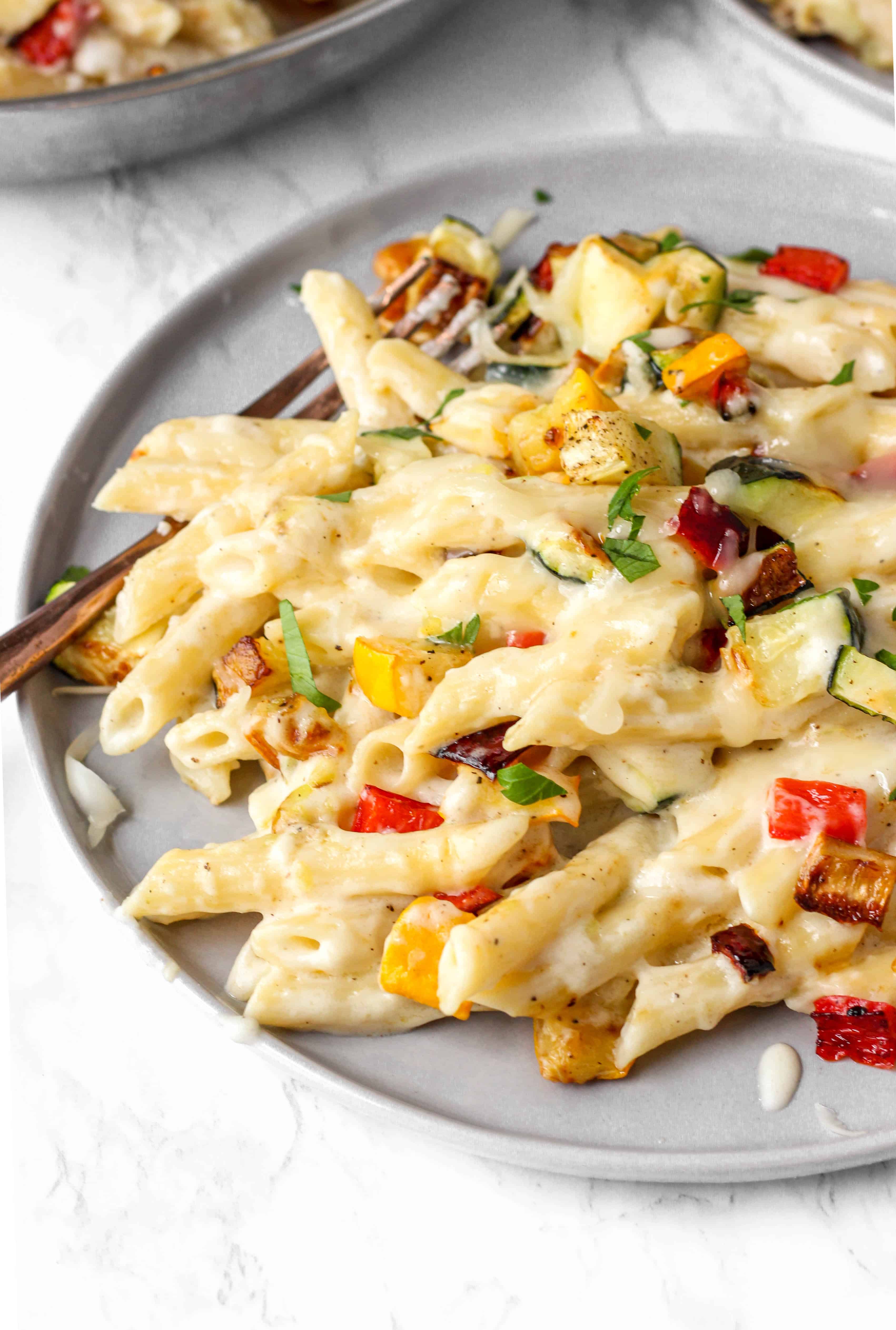 Creamy Vegetable Pasta - A Seasoned Greeting