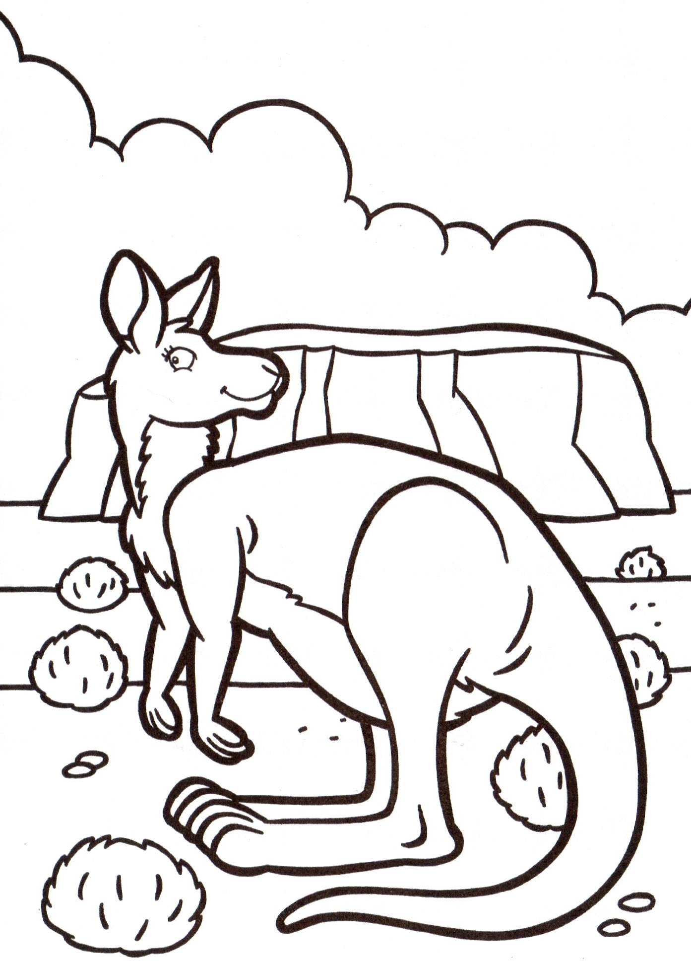 free kangaroo coloring pages