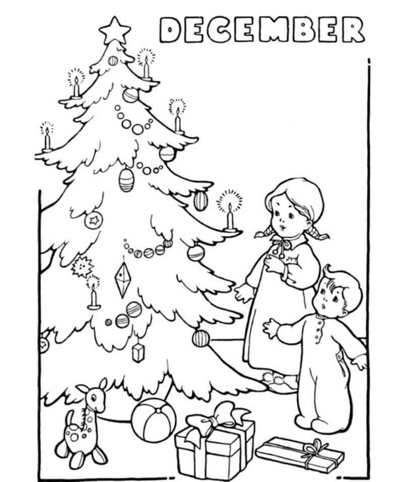 20 Free December Coloring Pages Printable