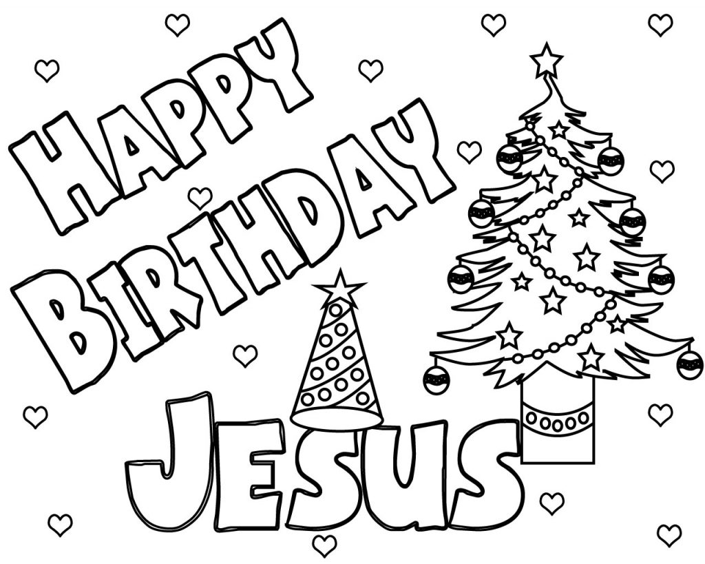 happy birthday jesus coloring page free