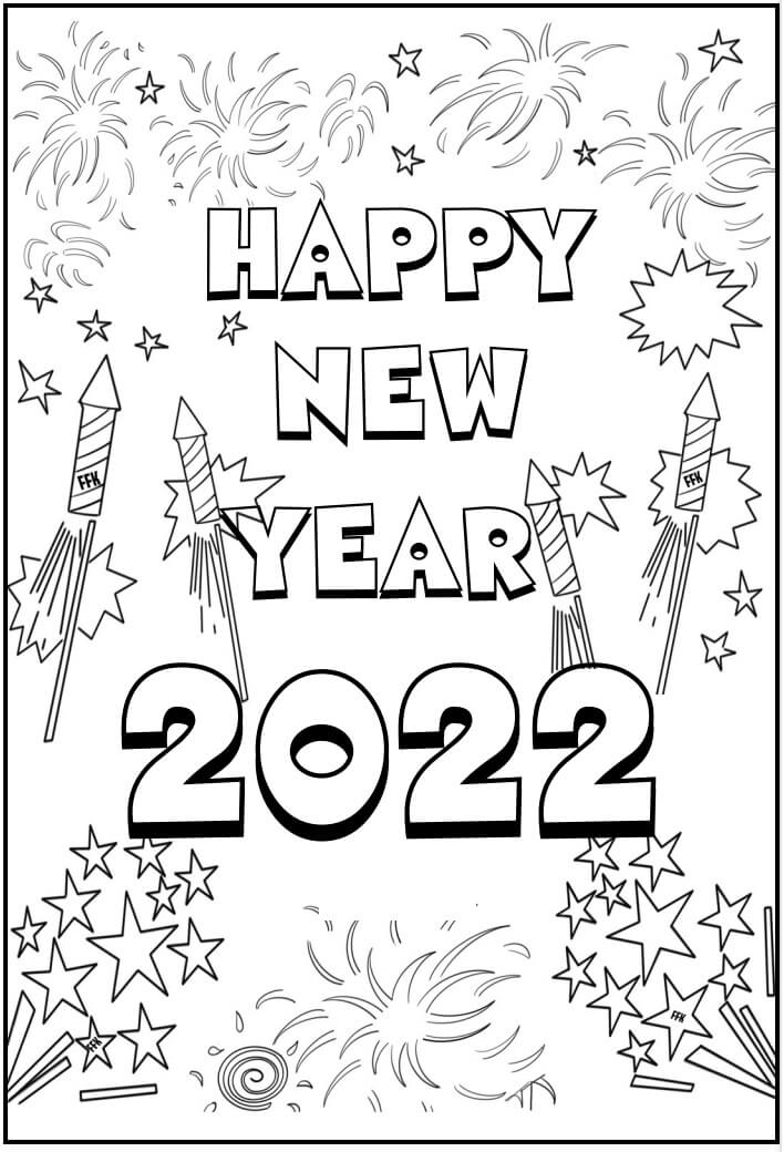 new years coloring pages 2022 free printable