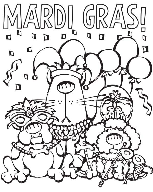 Free Printable Mardi Gras Coloring Pages For Kids