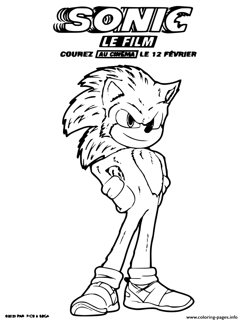 Sonic Movie Coloring Pages - Coloring Home