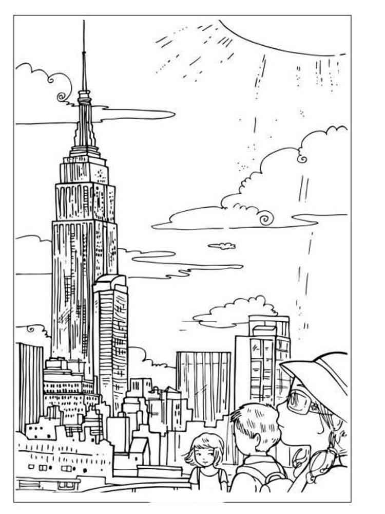 new york coloring page