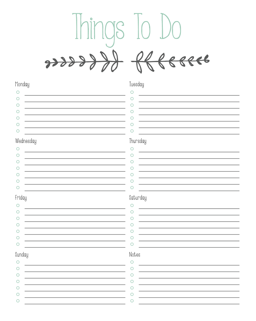 to do liste wochenplan pdf