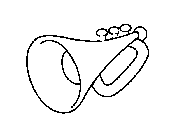 trumpet coloring pages