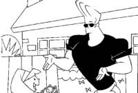 johnny bravo coloring pages