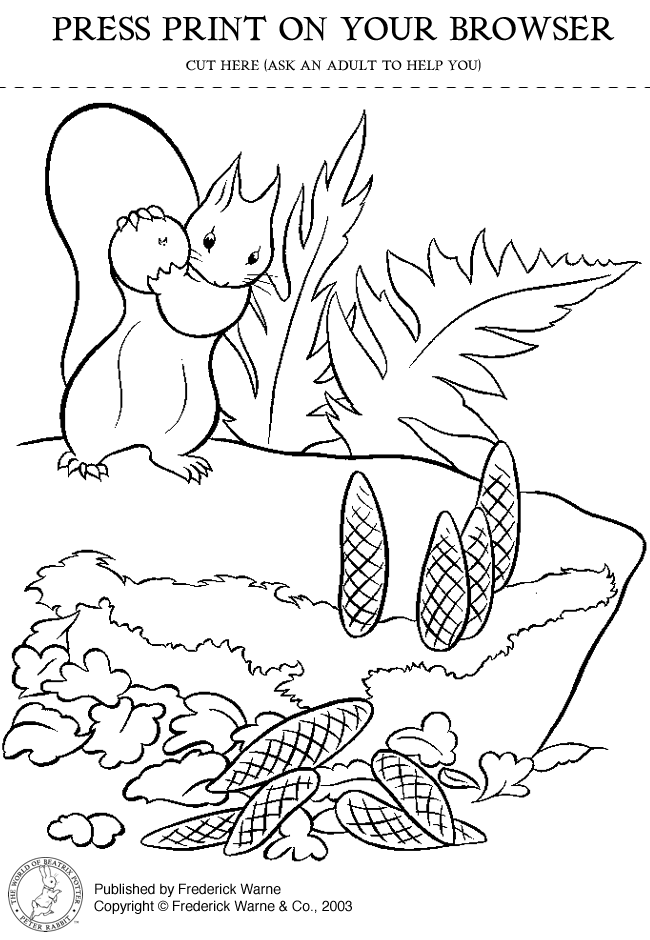 beatrix potter coloring pages