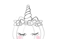 unicorn pumpkin coloring page