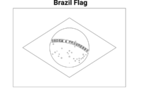 brazilian flag coloring page