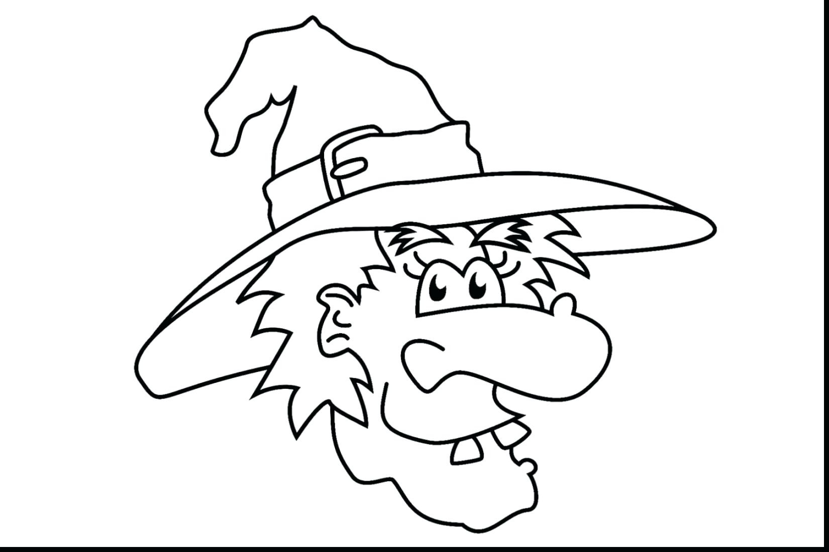 witch broom coloring page