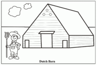 farm house coloring page