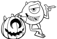 mike wazowski coloring pages