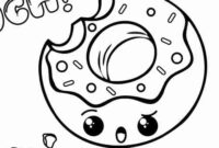 donut kawaii food coloring pages