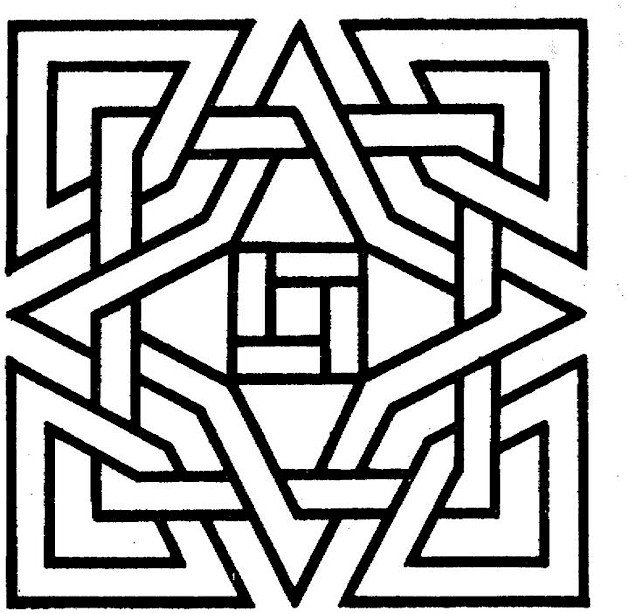 optical illusion geometric coloring pages