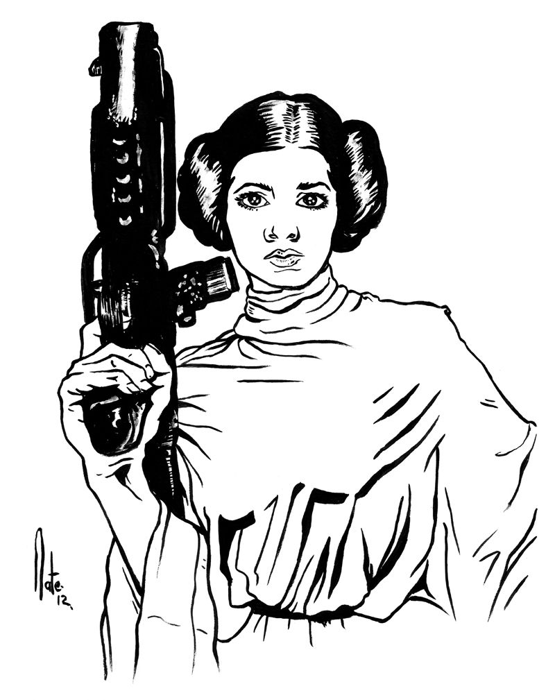 star wars princess leia coloring pages