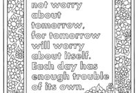 matthew 6 25 34 coloring page