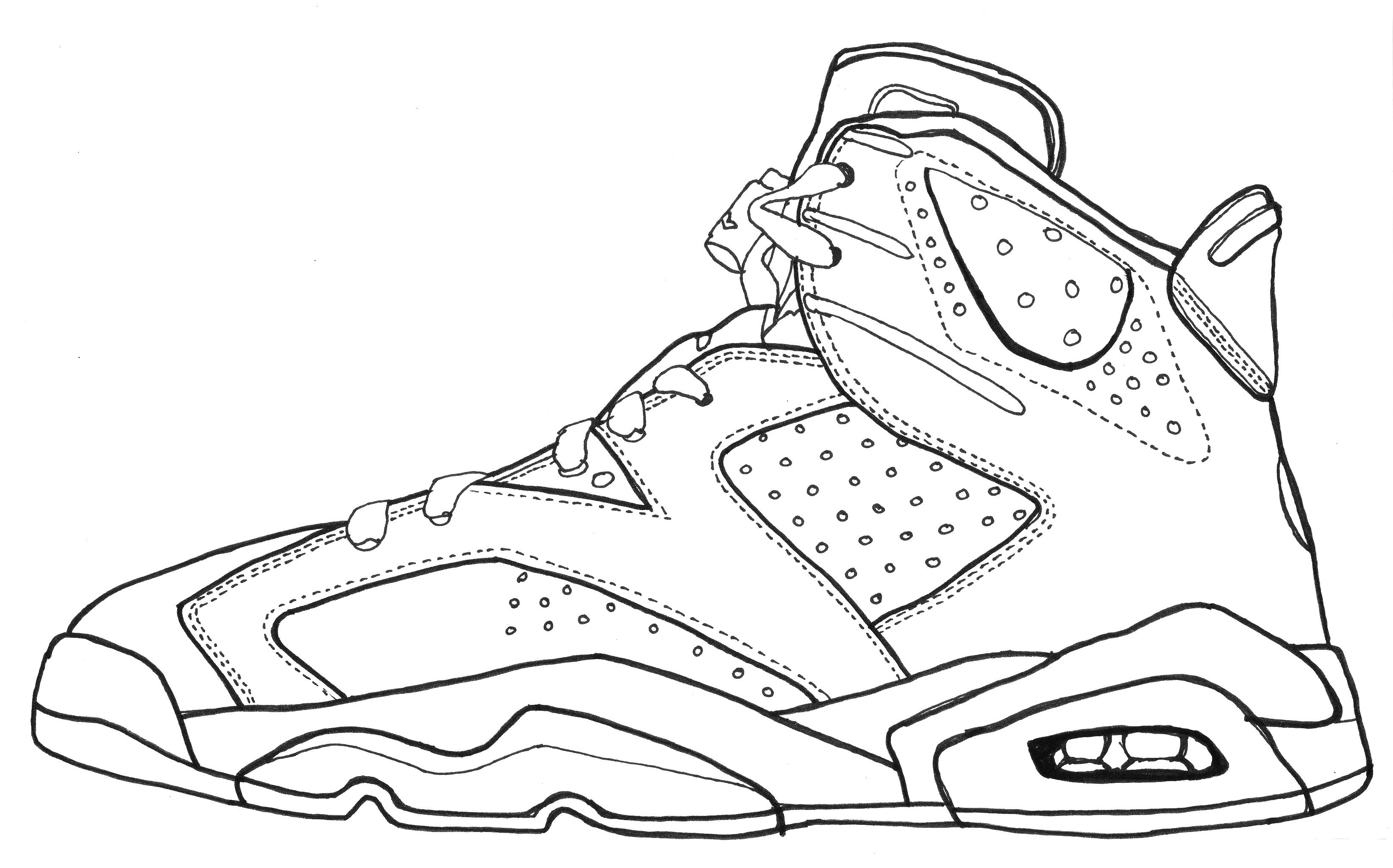 Air Jordan 13 Coloring Pages Sketch Coloring Page